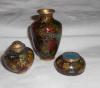 3 MINIATURE CLOISONNE 