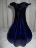 Cobalt Contour Glass Vase